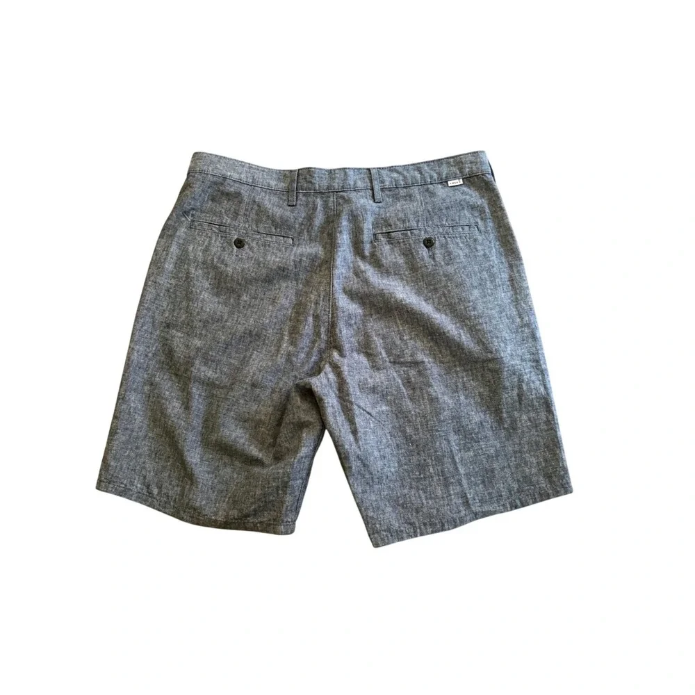 Levis Mens Blue‎ Linen Cotton Blend Flat Front Shorts Size 36 Preppy